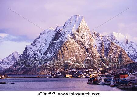 Stock Photo - "The fishing village of Reine, Lofoten, Norway". Fotosearch