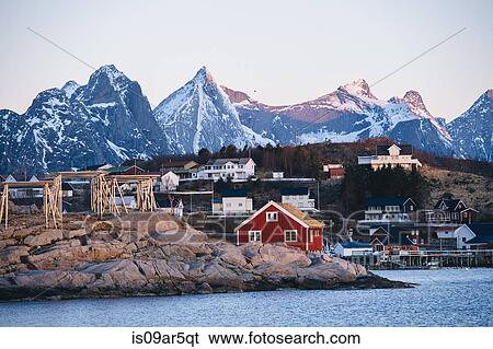 "The fishing village of Reine, Lofoten, Norway" View Large Photo Image Stock Photograph - "The fishing village of Reine, Lofoten, Norway". Fotosearch