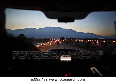 Stock Image - "Traffic congestion, Palm Springs, California, USA". Fotosearch