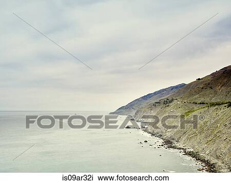Stock Image - "View of coast, Big Sur, California, USA". Fotosearch