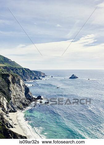"View of coastline and sea, Big Sur, California, USA" View Large Photo Image Stock Photograph - "View of coastline and sea, Big Sur, California, USA". Fotosearch