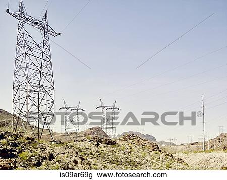 "View of pylons at Hoover Dam, Nevada, USA" View Large Photo Image Stock Image - "View of pylons at Hoover Dam, Nevada, USA". Fotosearch