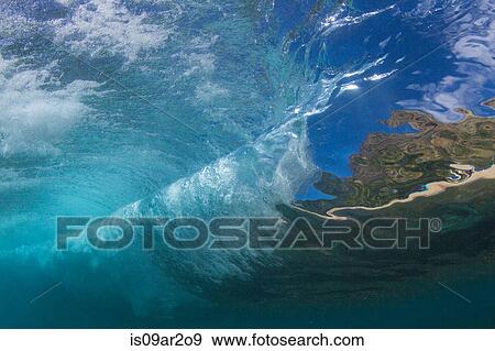 Stock Photo - "Wave breaking, Hawaii, USA". Fotosearch
