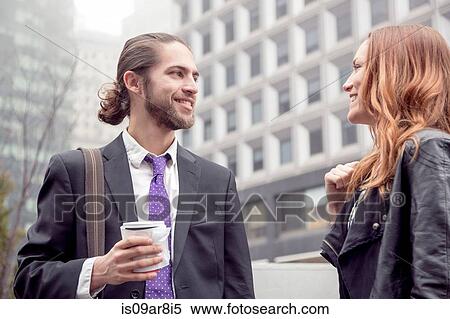 Business people having coffee on the go, New York, USA View Large Photo Image Stock Photography - Business people having coffee on the go, New York, USA. Fotosearch