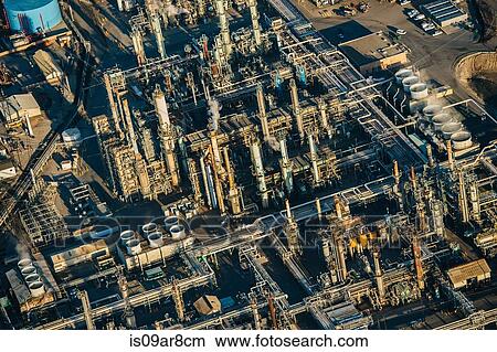 Oil refinery, elevated view, Los Angeles, CA, USA View Large Photo Image Picture - Oil refinery, elevated view, Los Angeles, CA, USA. Fotosearch