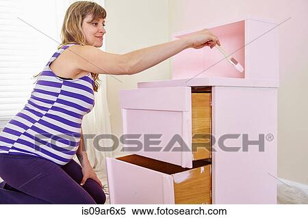pink nursery dresser
