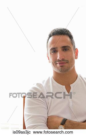 Stock Image - Portrait of mid adult man. Fotosearch