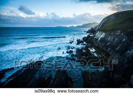 Stock Photography - Cliff edge, Dunquin, Kerry, Ireland. Fotosearch