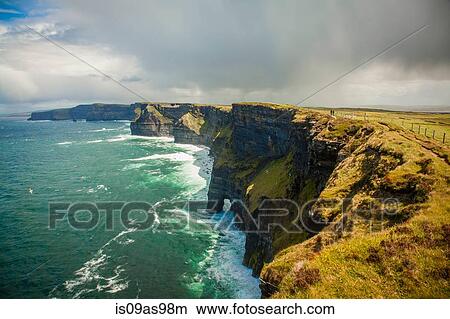 Cliffs of Moher, Liscannor, County Clare, Ireland View Large Photo Image Picture - Cliffs of Moher, Liscannor, County Clare, Ireland. Fotosearch