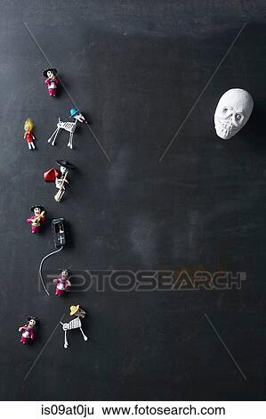 'Day of the Dead' still life with human and animal toys and skull View Large Photo Image Stock Photograph - 'Day of the Dead' still life with human and animal toys and skull. Fotosearch