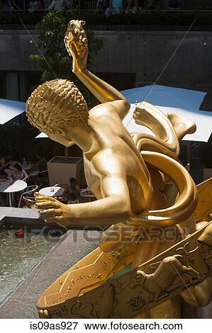 Prometheus statue, Rockefeller Centre, Manhattan, New York, USA View Large Photo Image Stock Photo - Prometheus statue, Rockefeller Centre, Manhattan, New York, USA. Fotosearch