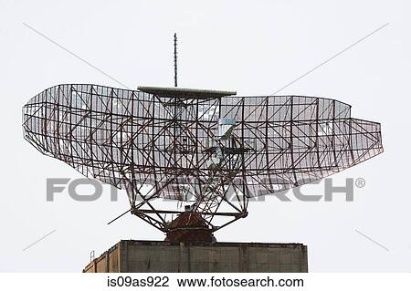 Stock Image - Satellite dish, Montauk, New York, USA. Fotosearch