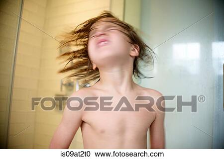Boy shaking wet hair View Large Photo Image Stock Image - Boy shaking wet hair. Fotosearch