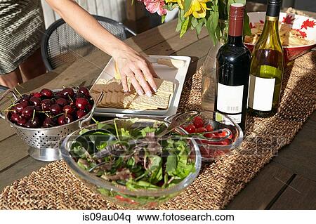 Cropped view of woman preparing lunch on patio table View Large Photo Image Stock Photography - Cropped view of woman preparing lunch on patio table. Fotosearch