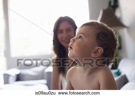 Head and shoulder side view of baby boy looking up View Large Photo Image Stock Photograph - Head and shoulder side view of baby boy looking up. Fotosearch