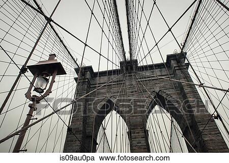 Low angle view of Brooklyn Bridge, New York, USA View Large Photo Image Stock Image - Low angle view of Brooklyn Bridge, New York, USA. Fotosearch