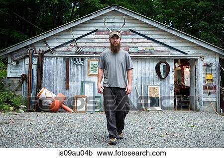 Portrait of wood artist in front of workshop View Large Photo Image Stock Image - Portrait of wood artist in front of workshop. Fotosearch