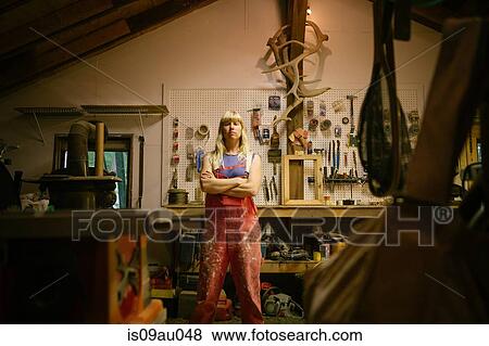 Portrait of wood artist in workshop View Large Photo Image Stock Photo - Portrait of wood artist in workshop. Fotosearch