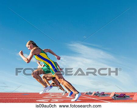 Three female athletes on athletics track, racing View Large Photo Image Stock Image - Three female athletes on athletics track, racing. Fotosearch