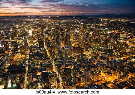 Picture - Aerial view of Los Angeles, California, USA. Fotosearch