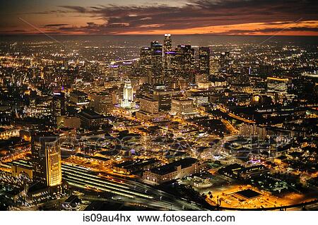 Stock Photo - Aerial view of Los Angeles, California, USA. Fotosearch
