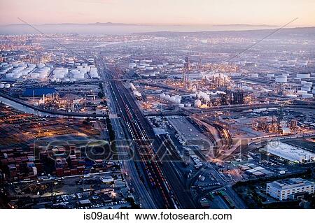 Stock Photograph - Aerial view of Los Angeles, California, USA. Fotosearch