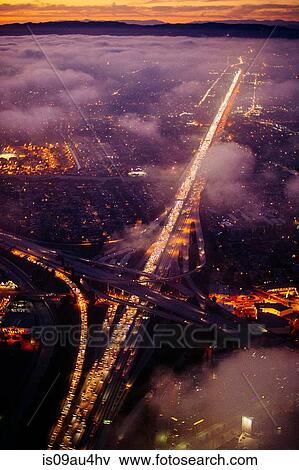 High angle view of clouds over city and highways, Los Angeles, California, USA View Large Photo Image Stock Photo - High angle view of clouds over city and highways, Los Angeles, California, USA. Fotosearch