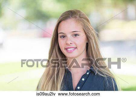 Portrait of teenager smiling View Large Photo Image Stock Photo - Portrait of teenager smiling. Fotosearch