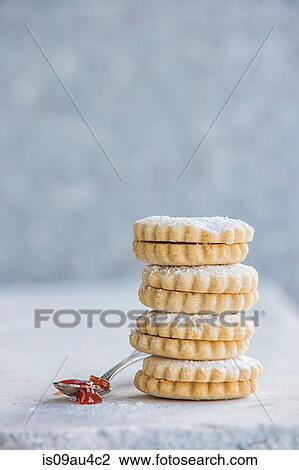 Stock Image - Stack of Italian cookies. Fotosearch