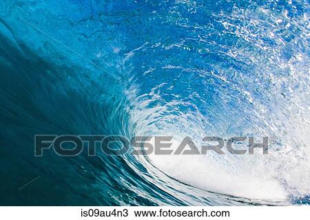 Surface level view of ocean wave rolling overhead View Large Photo Image Stock Image - Surface level view of ocean wave rolling overhead. Fotosearch