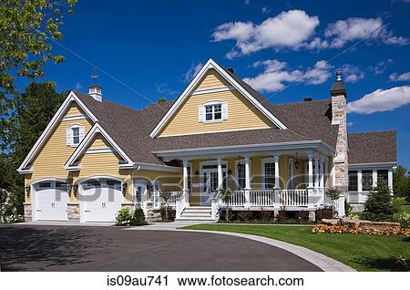 Cottage style house in summer, Quebec, Canada View Large Photo Image Stock Image - Cottage style house in summer, Quebec, Canada. Fotosearch