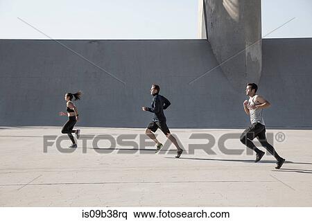 Athletes jogging, Van Nuys, California, USA View Large Photo Image Stock Photography - Athletes jogging, Van Nuys, California, USA. Fotosearch