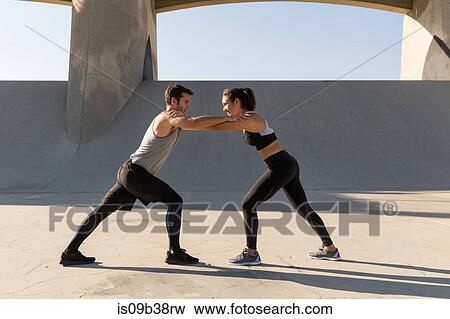 Athletes working out, Van Nuys, California, USA View Large Photo Image Stock Photo - Athletes working out, Van Nuys, California, USA. Fotosearch