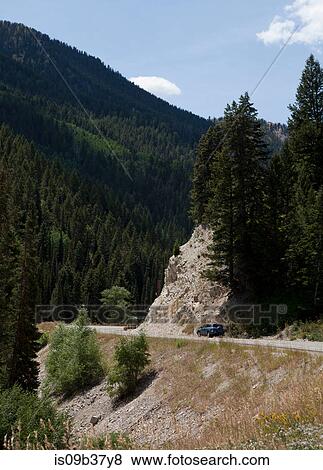 Car on Big Cottonwood Canyon Road (Highway 190), Utah, USA View Large Photo Image Stock Photo - Car on Big Cottonwood Canyon Road (Highway 190), Utah, USA. Fotosearch