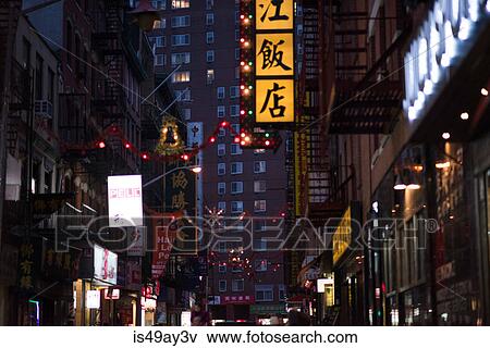 Chinatown, New York, USA View Large Photo Image Stock Photo - Chinatown, New York, USA. Fotosearch