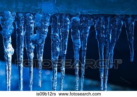 Stock Photograph - Close up of icicles. Fotosearch