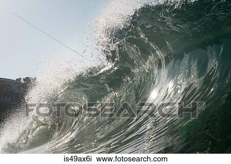 Close up surface level view of rolling wave and beach, Laguna Beach, California, USA View Large Photo Image Stock Image - Close up surface level view of rolling wave and beach, Laguna Beach, California, USA. Fotosearch