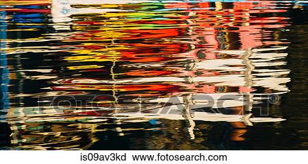Colourful reflections in water View Large Photo Image Stock Image - Colourful reflections in water. Fotosearch