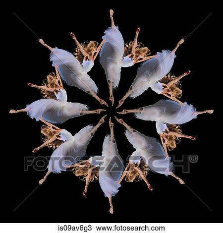 Composite repetition circle of eight female ballet dancers leaping View Large Photo Image Stock Image - Composite repetition circle of eight female ballet dancers leaping. Fotosearch