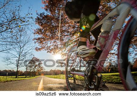 Cropped view of cyclist cycling in sunlight View Large Photo Image Stock Photograph - Cropped view of cyclist cycling in sunlight. Fotosearch