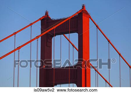 Detail of Golden Gate bridge and blue sky, San Francisco, California, USA View Large Photo Image Stock Image - Detail of Golden Gate bridge and blue sky, San Francisco, California, USA. Fotosearch