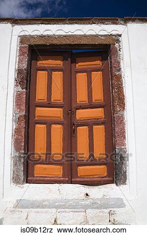 Double front door and building exterior View Large Photo Image Stock Photo - Double front door and building exterior. Fotosearch
