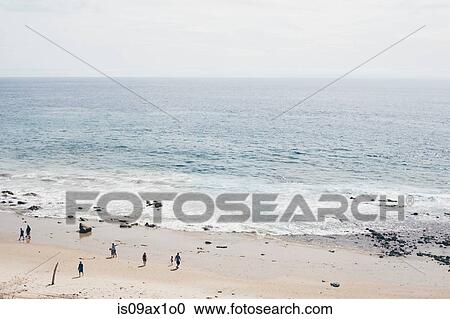 Elevated distant view of people on beach, Crystal Cove State Park, Laguna Beach, California, USA View Large Photo Image Stock Image - Elevated distant view of people on beach, Crystal Cove State Park, Laguna Beach, California, USA. Fotosearch