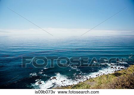 Elevated view of coast and sea, Big Sur, California, USA View Large Photo Image Stock Photo - Elevated view of coast and sea, Big Sur, California, USA. Fotosearch
