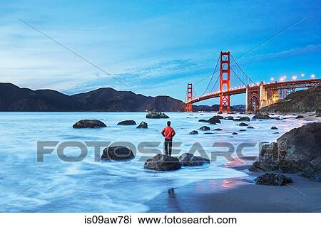 Golden Gate Bridge by dusk, San Francisco, California View Large Photo Image Stock Image - Golden Gate Bridge by dusk, San Francisco, California. Fotosearch
