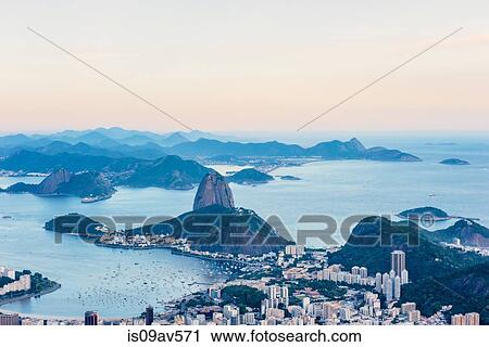 High angle view of Sugarloaf mountain, Rio de Janeiro, Brazil View Large Photo Image Stock Image - High angle view of Sugarloaf mountain, Rio de Janeiro, Brazil. Fotosearch