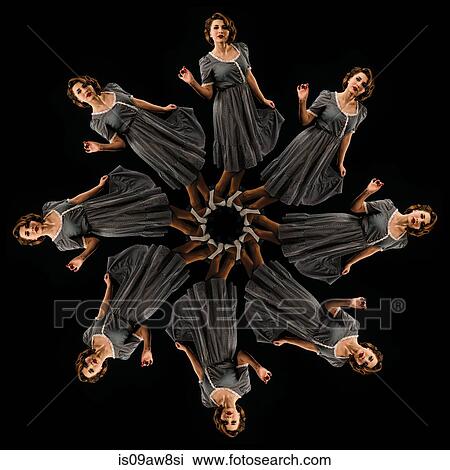 Stock Image - Human kaleidoscope. Fotosearch