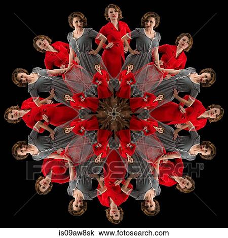 Stock Image - Human kaleidoscope. Fotosearch