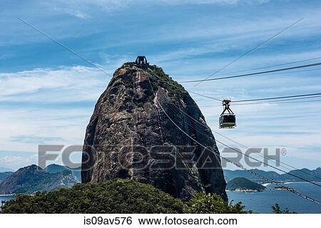 Low angle view of cable car attached to Sugarloaf mountain, Rio de Janeiro, Brazil View Large Photo Image Stock Photograph - Low angle view of cable car attached to Sugarloaf mountain, Rio de Janeiro, Brazil. Fotosearch