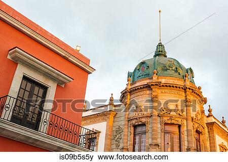 Macedonio Alcala Theatre, Oaxaca, Mexico. View Large Photo Image Stock Photo - Macedonio Alcala Theatre, Oaxaca, Mexico.. Fotosearch